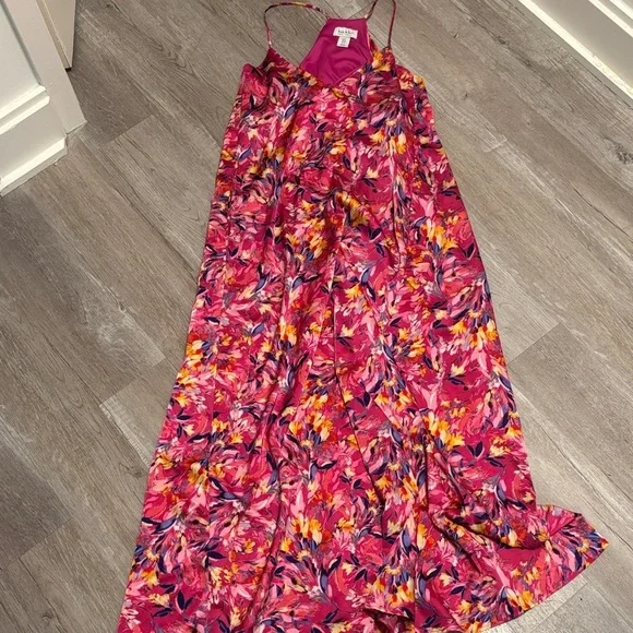 Nicole Miller Pink and Yellow Floral Dress - Picture 3 of 4